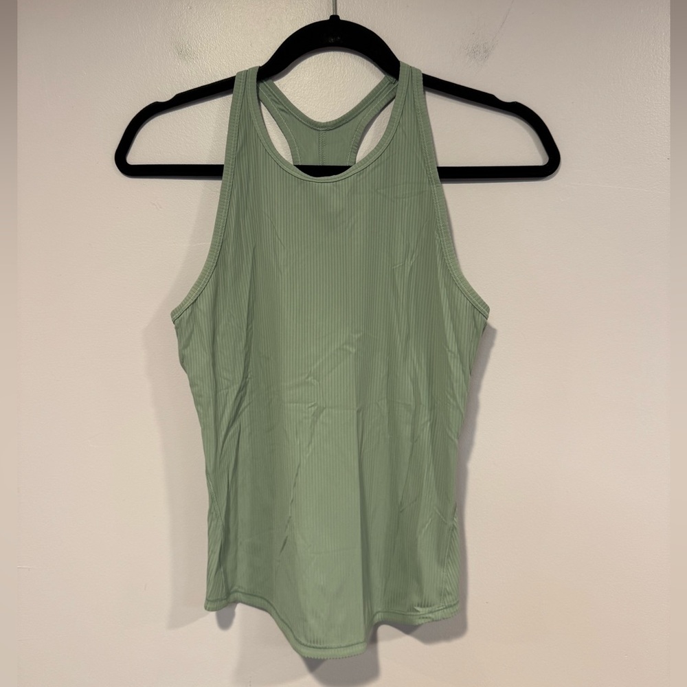 Silver‎ blue ribbed lightweight lululemon tank top